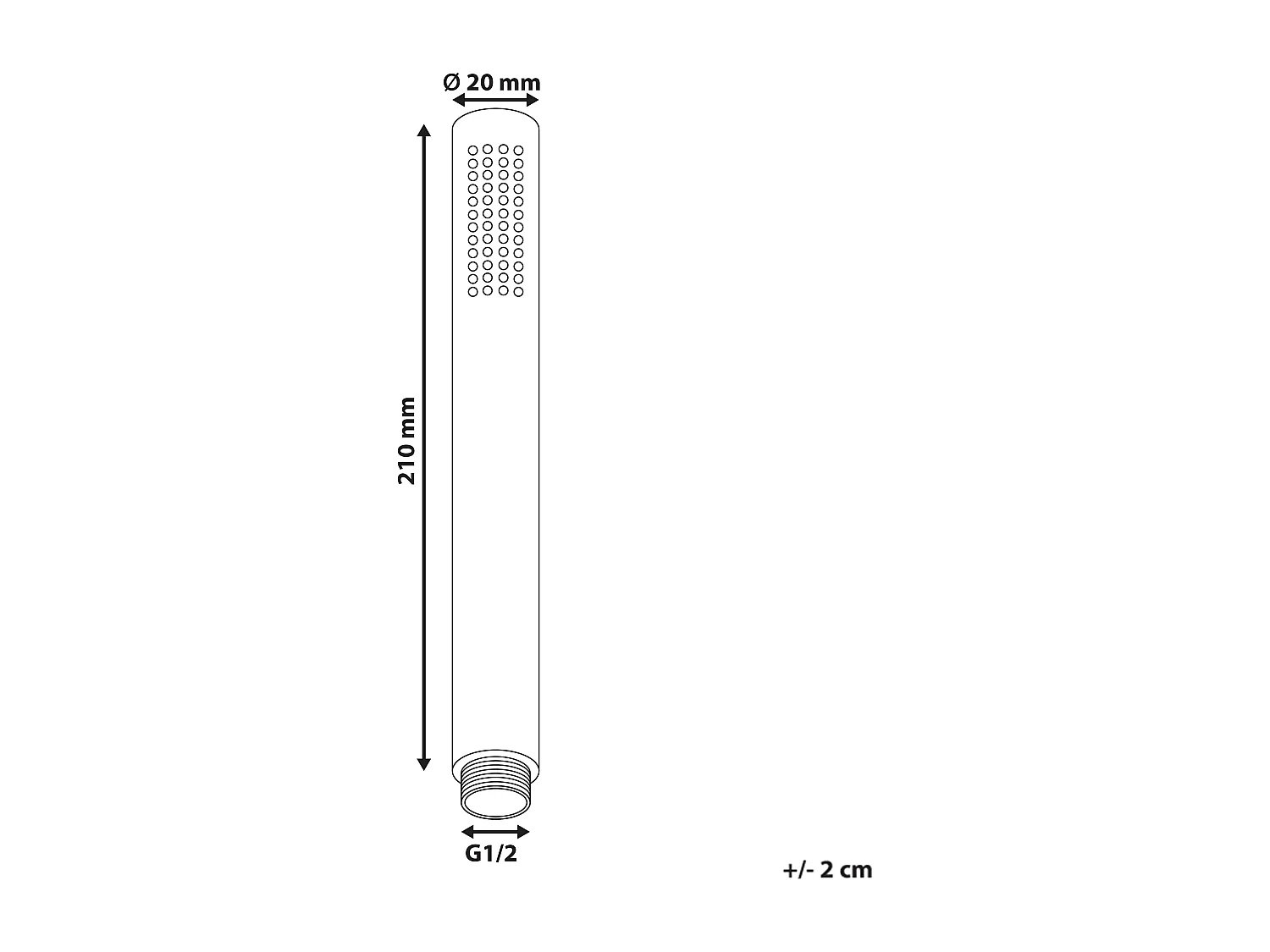 Słuchawka prysznicowa CABUYAL Czarny