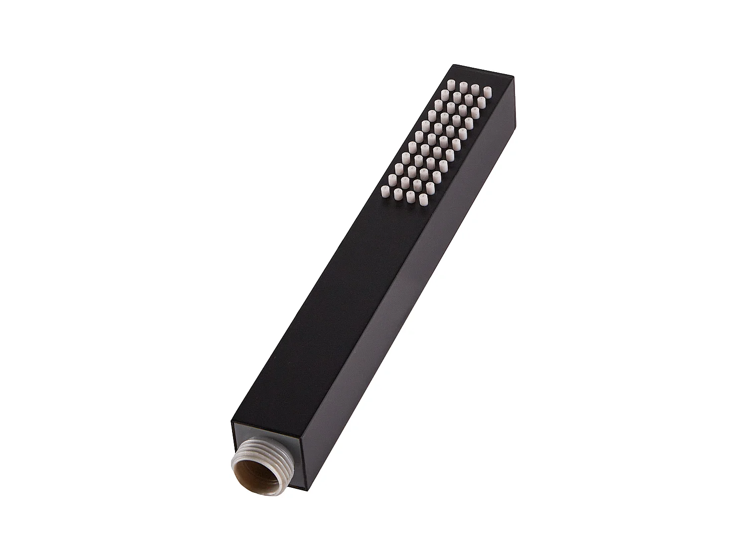 Handbrause Metall schwarz 1 Strahlart quadratisch Stab Duschkopf modern Yarari