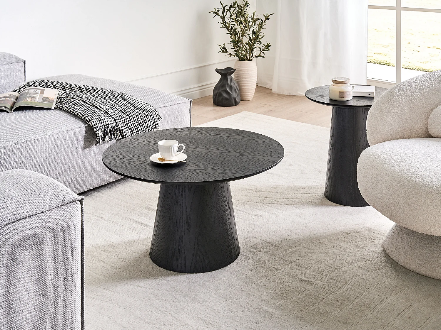 Table basse WANDO Frêne noir