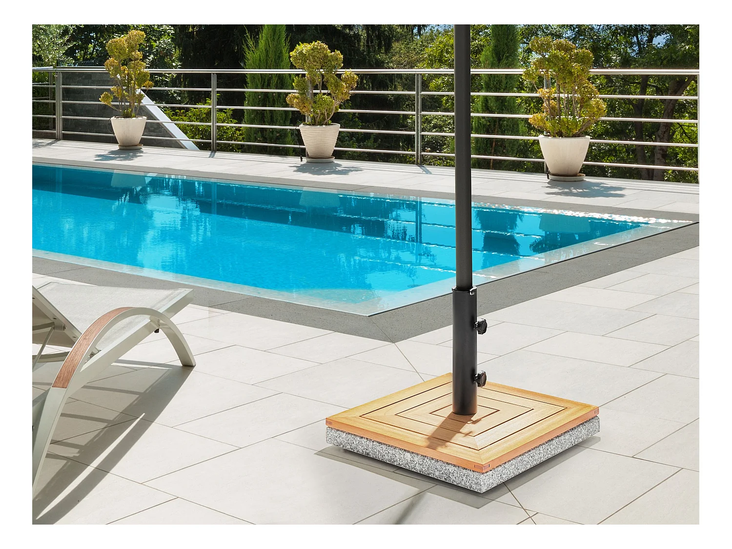 Socle de parasol CECCANO Marron Carré 21 kg