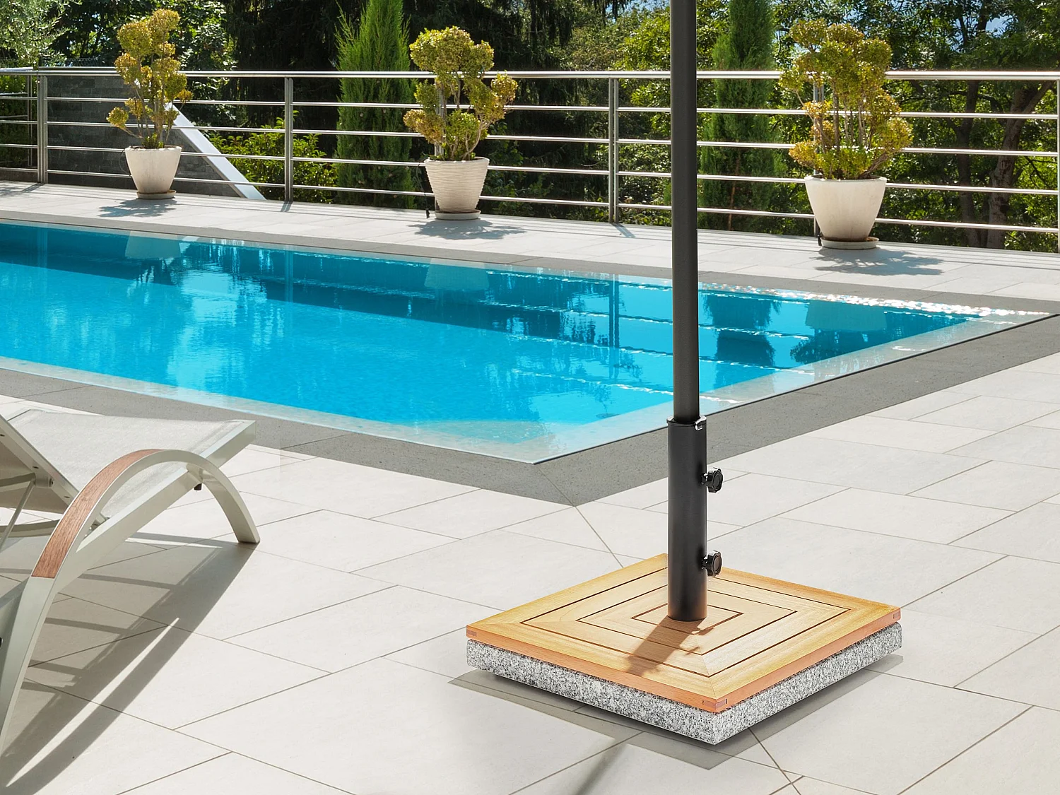 Socle de parasol CECCANO Marron Carré 21 kg