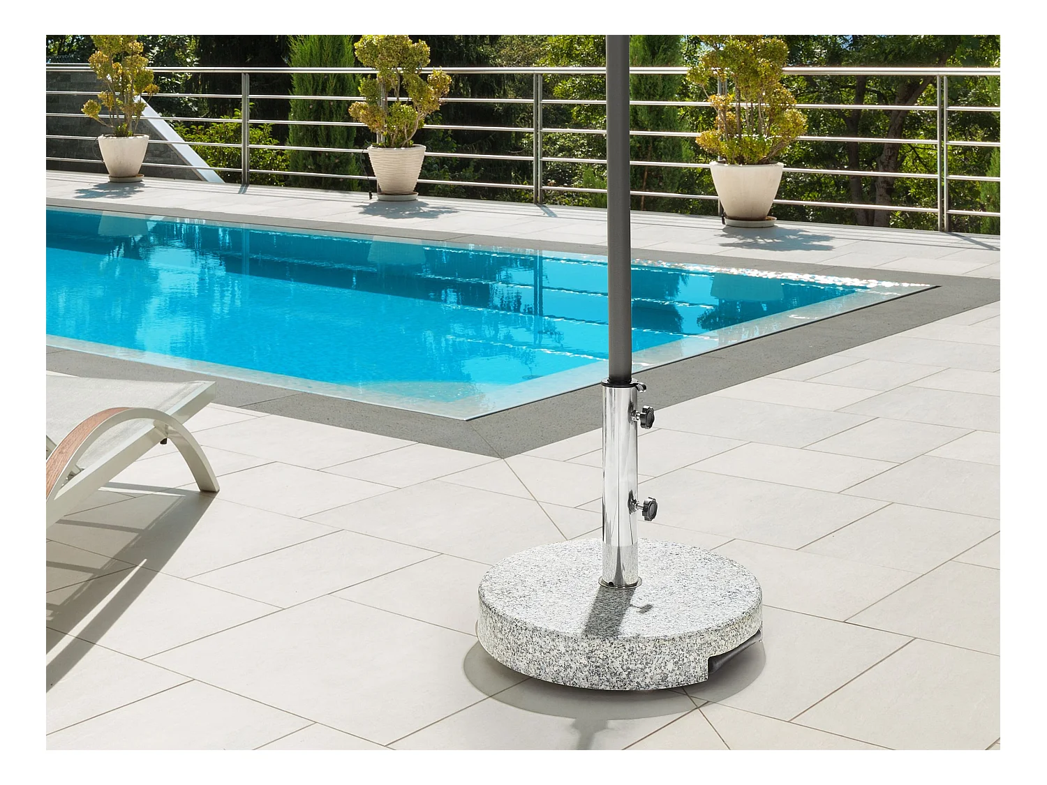 Socle de parasol CERZETO Gris Rond 30 kg