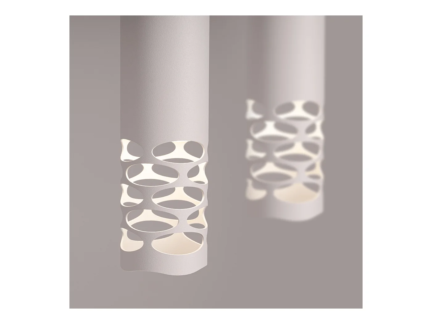 Lampe À Suspension Liro Moderne En Acier - 2 Sources Lumineuses - L.33 X H.125 Cm - Blanc