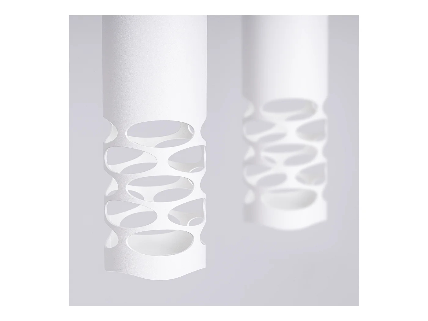 Lampe À Suspension Liro Moderne En Acier - 2 Sources Lumineuses - L.33 X H.125 Cm - Blanc