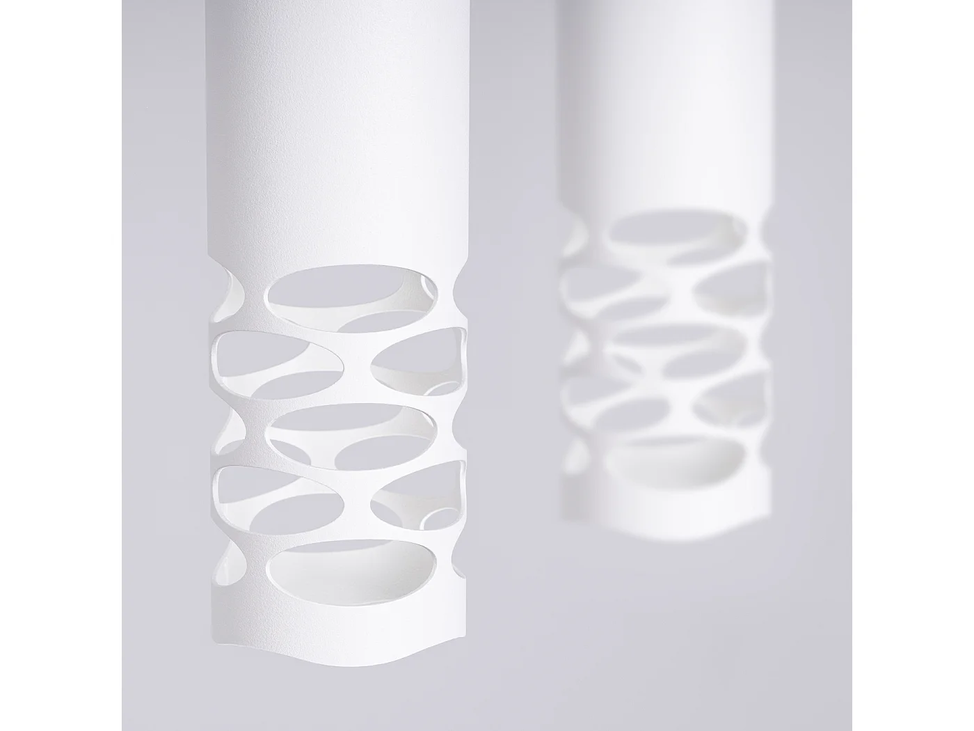 Lámpara Colgante Liro Moderno De Acero - 2 Fuentes Luminosas - L.33 X A.125 Cm - Blanco