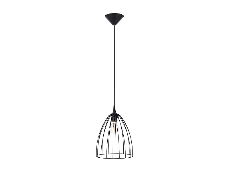 Lampe À Suspension Ritz Moderne En Acier - 1 Sources Lumineuses - L.23 X H.92 Cm - Noir