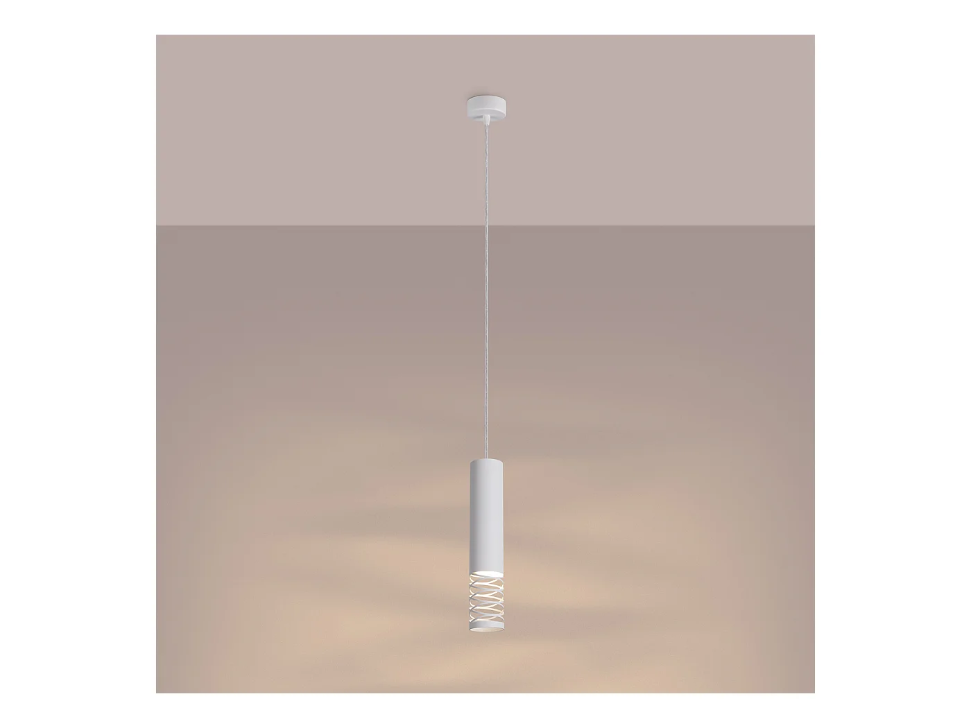 Lampe À Suspension Lami Moderne En Acier - 1 Sources Lumineuses - L.8 X H.125 Cm - Blanc