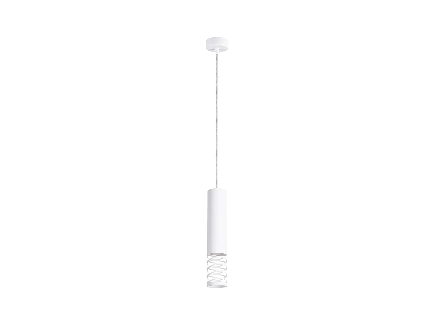 Luminária Pendente Lami Moderno, Aço - 1 Lichtbronnen - L.8 X H.125 Cm - Branco