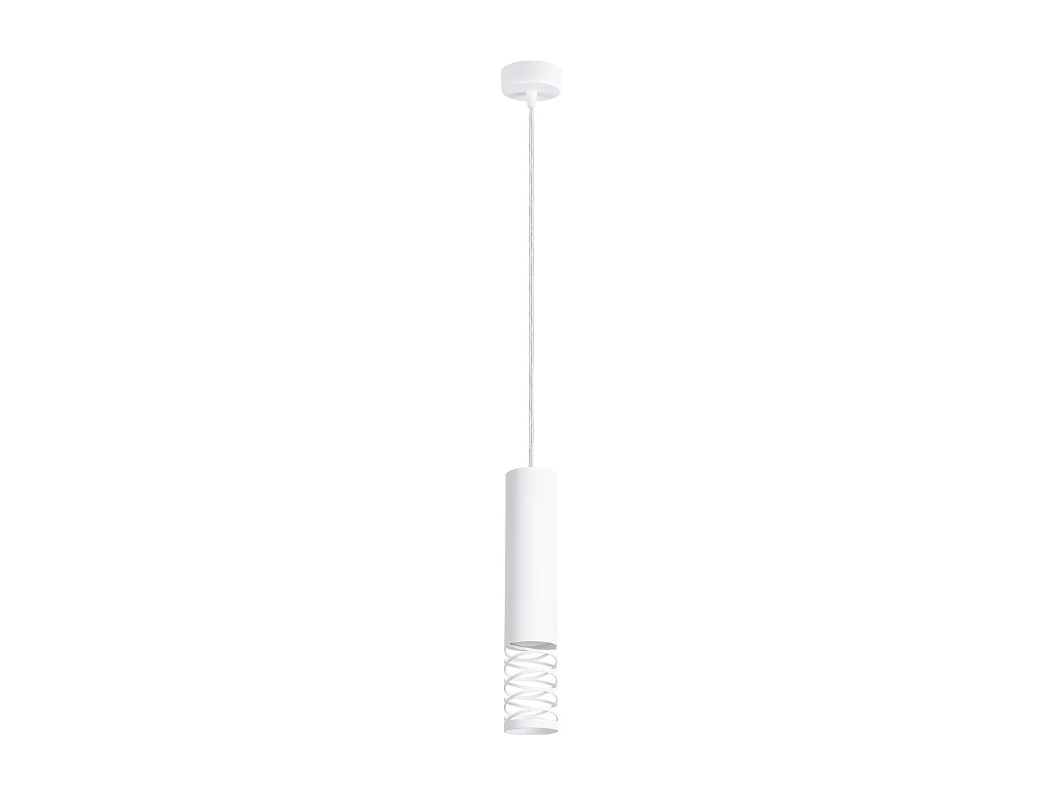 Lámpara Colgante Lami Moderno De Acero - 1 Fuentes Luminosas - L.8 X A.125 Cm - Blanco