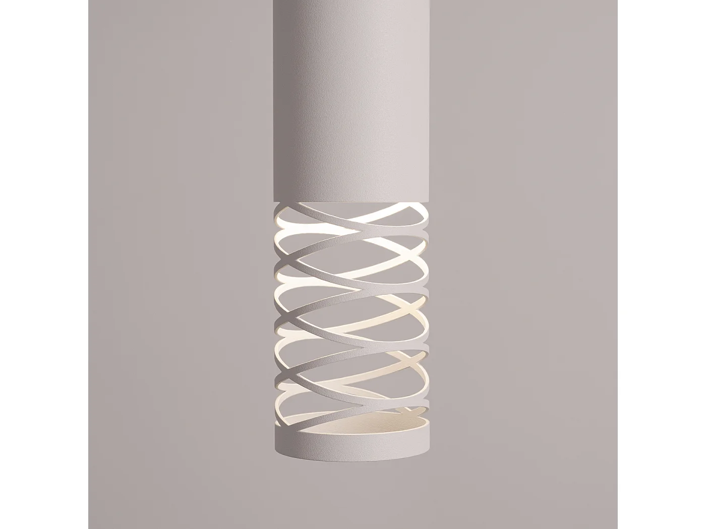 Lámpara Colgante Lami Moderno De Acero - 1 Fuentes Luminosas - L.8 X A.125 Cm - Blanco