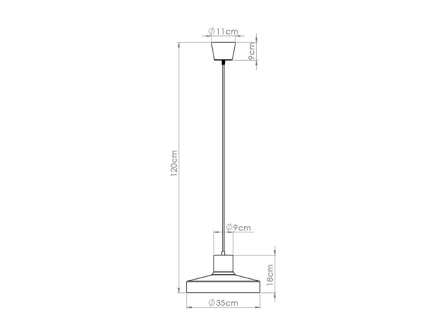 Lampe À Suspension Bilo Moderne En Acier - 1 Sources Lumineuses - L.35 X H.120 Cm - Blanc