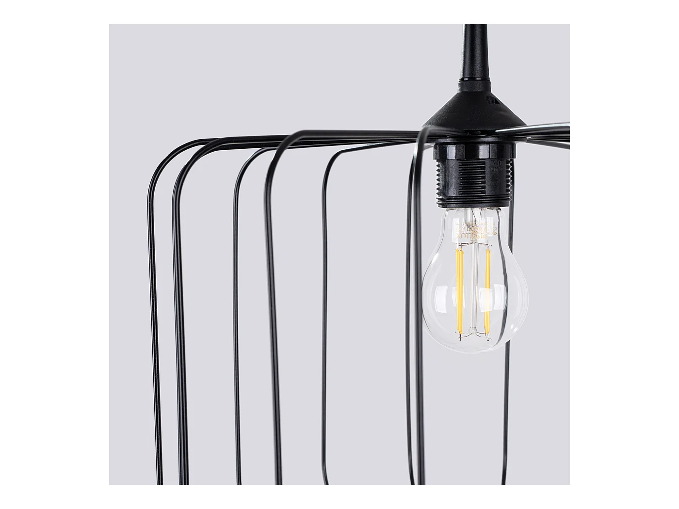 Lampe À Suspension Skaar Moderne En Acier - 1 Sources Lumineuses - L.34,5 X H.91 Cm - Noir
