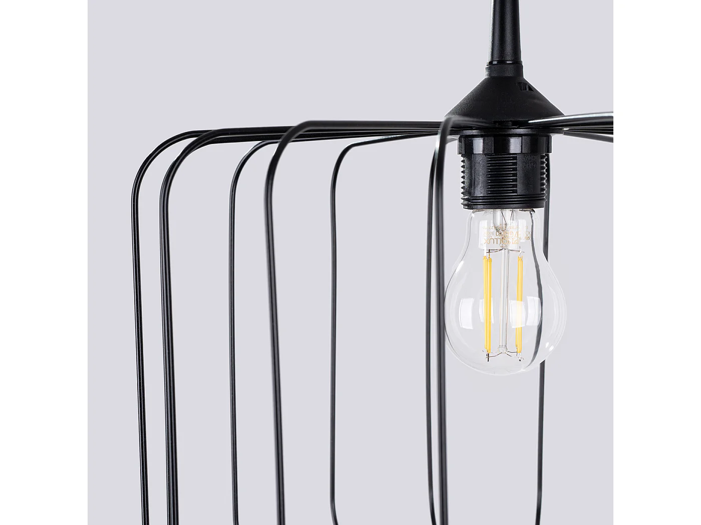 Lampe À Suspension Skaar Moderne En Acier - 1 Sources Lumineuses - L.34,5 X H.91 Cm - Noir