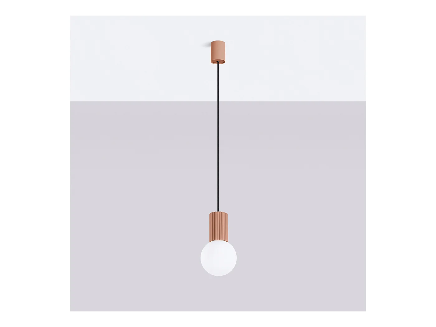 Pendelleuchte Halo Modern Aus  Aluminium/Glas - 1 Lichtquellen - L.12 X H. Cm - Mokka