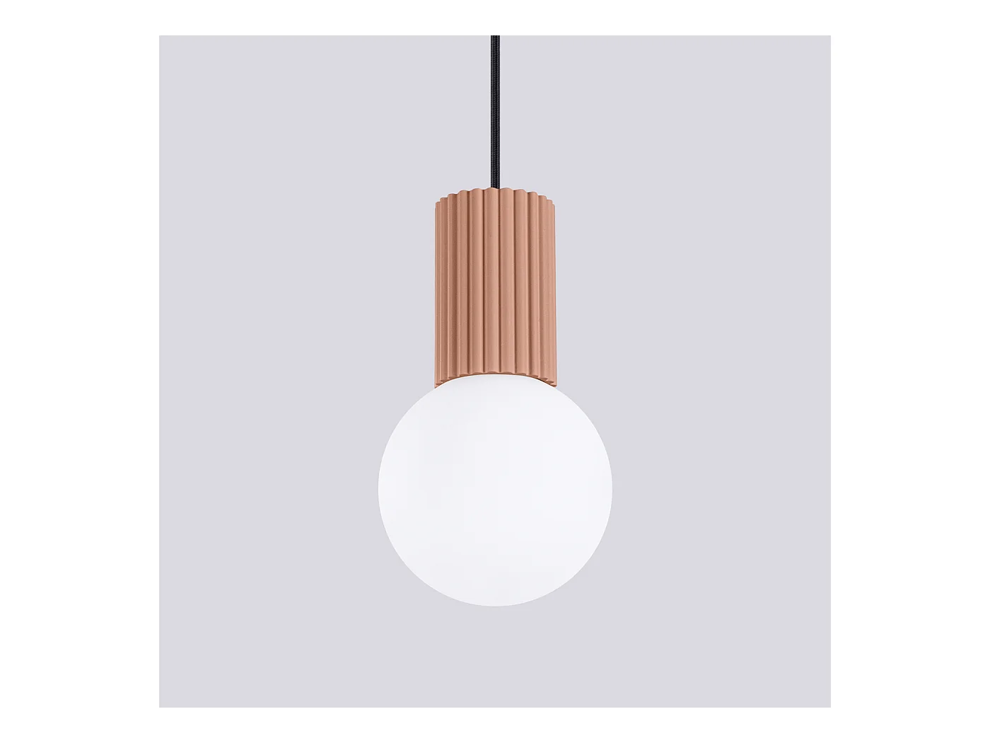 Pendelleuchte Halo Modern Aus  Aluminium/Glas - 1 Lichtquellen - L.12 X H. Cm - Mokka