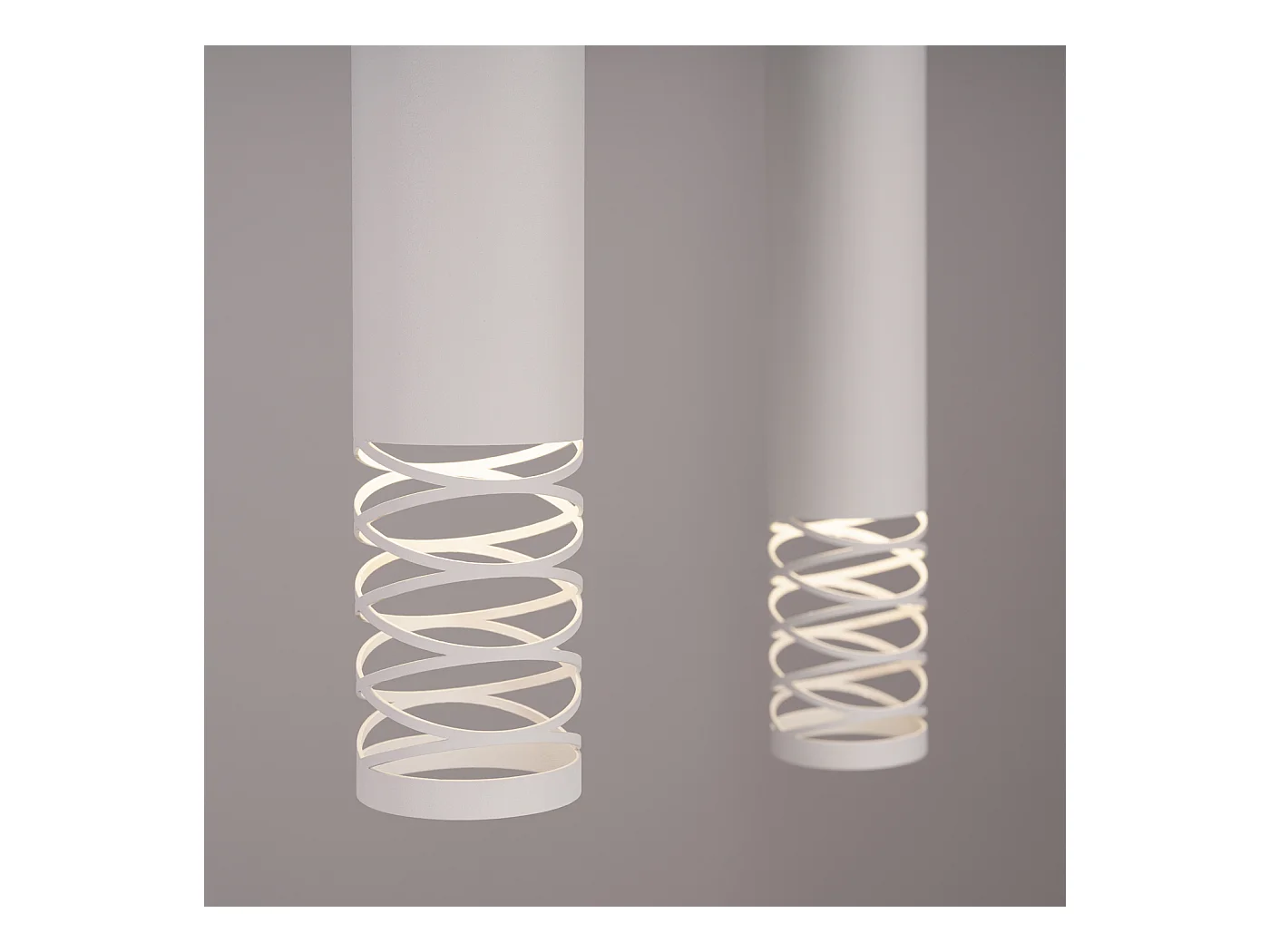 Lampe À Suspension Lami Moderne En Acier - 2 Sources Lumineuses - L.33 X H.125 Cm - Blanc