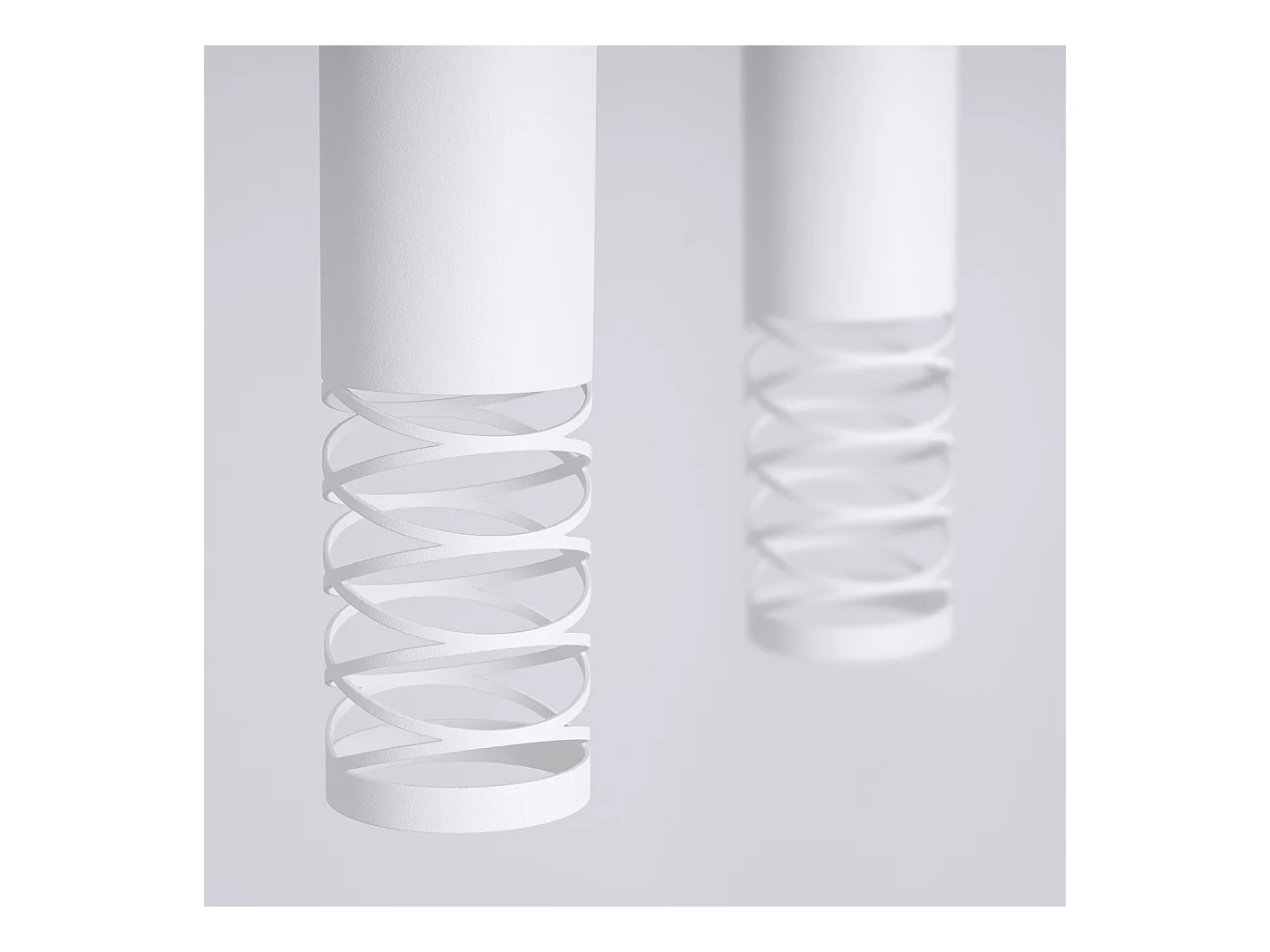 Lampe À Suspension Lami Moderne En Acier - 2 Sources Lumineuses - L.33 X H.125 Cm - Blanc