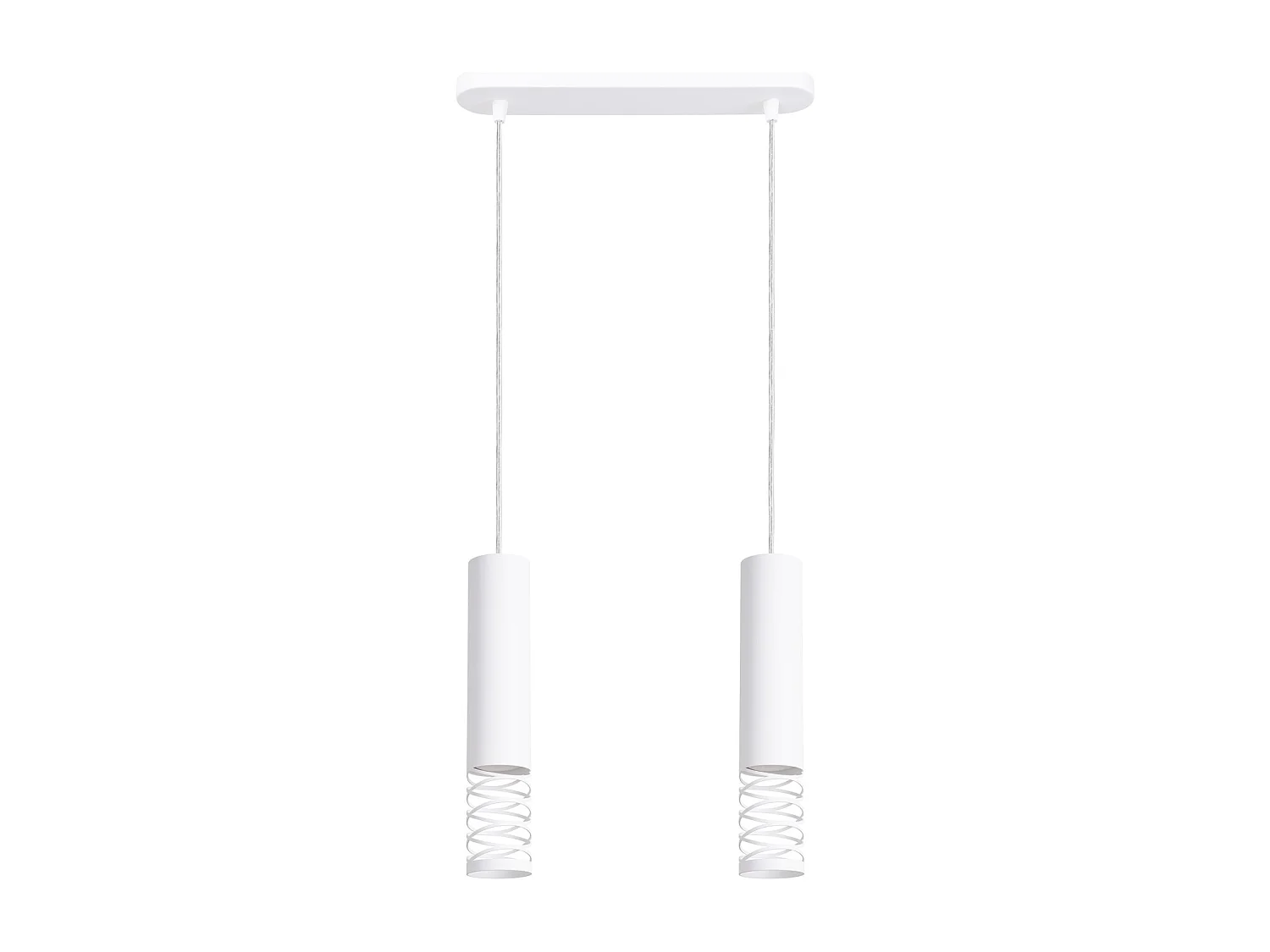 Pendelleuchte Lami Modern Aus  Stahl - 2 Lichtquellen - L.33 X H. Cm - Weiß