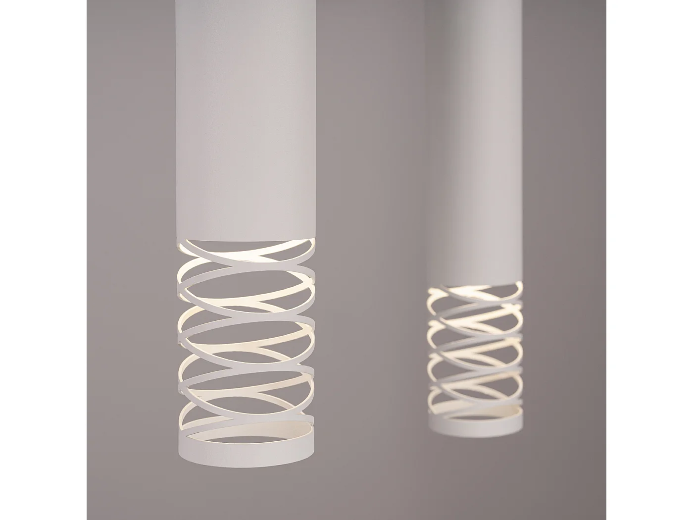 Pendelleuchte Lami Modern Aus  Stahl - 2 Lichtquellen - L.33 X H. Cm - Weiß