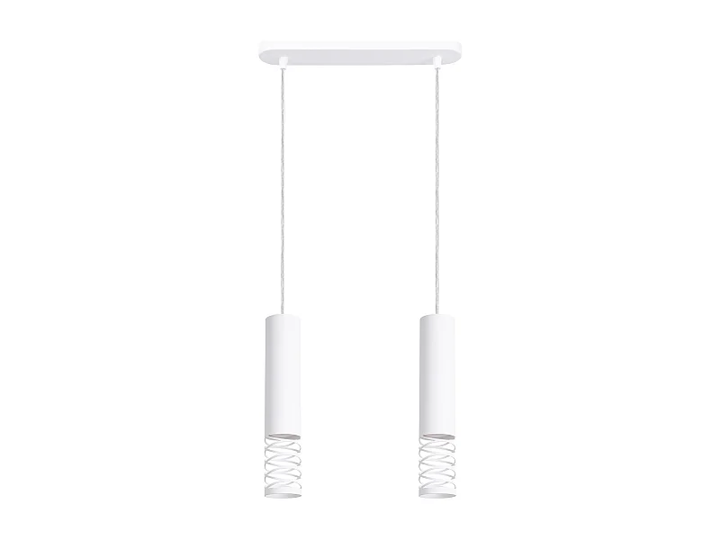 Lámpara Colgante Lami Moderno De Acero - 2 Fuentes Luminosas - L.33 X A.125 Cm - Blanco