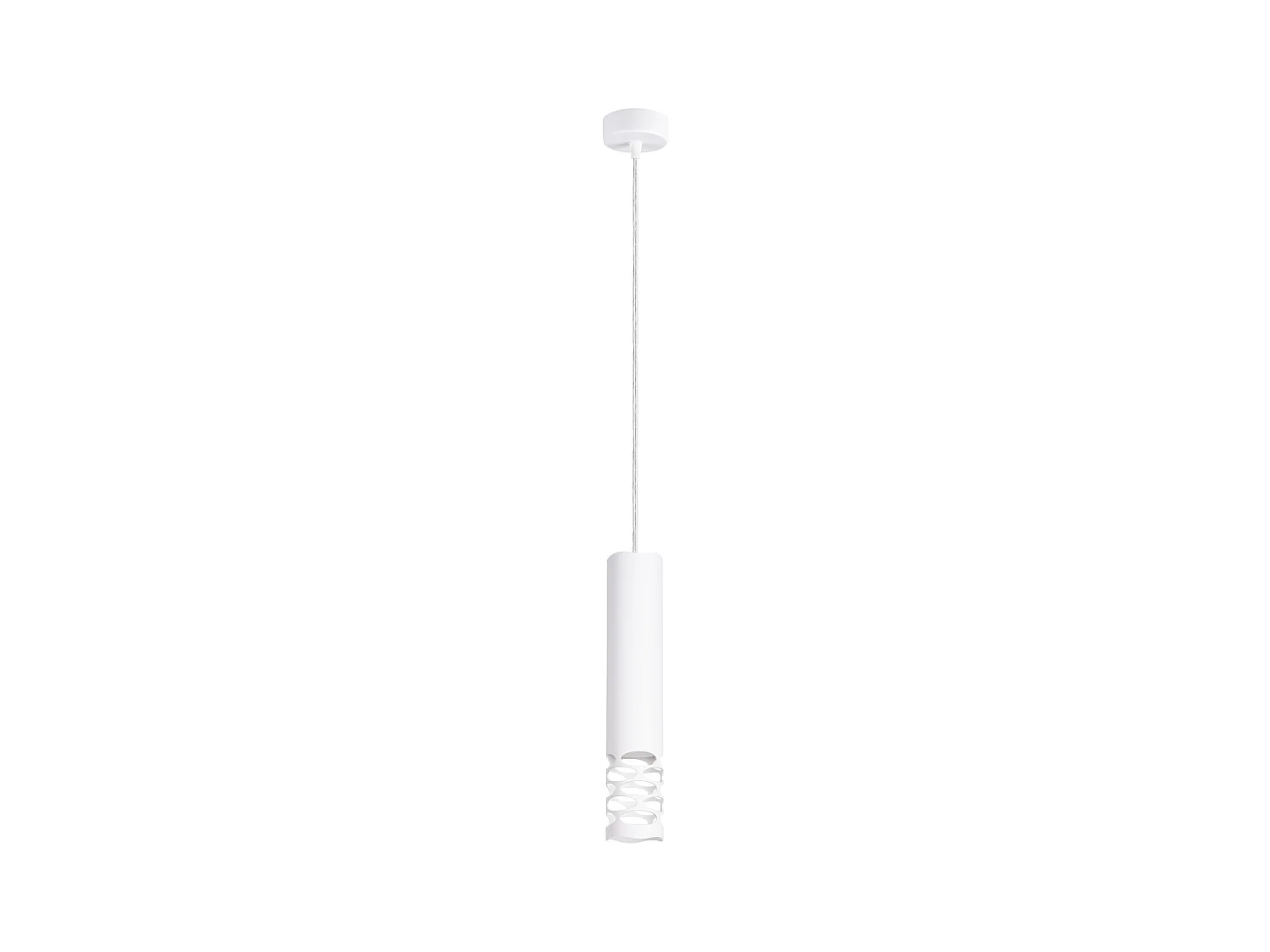 Luminária Pendente Liro Moderno, Aço - 1 Lichtbronnen - L.8 X H.125 Cm - Branco