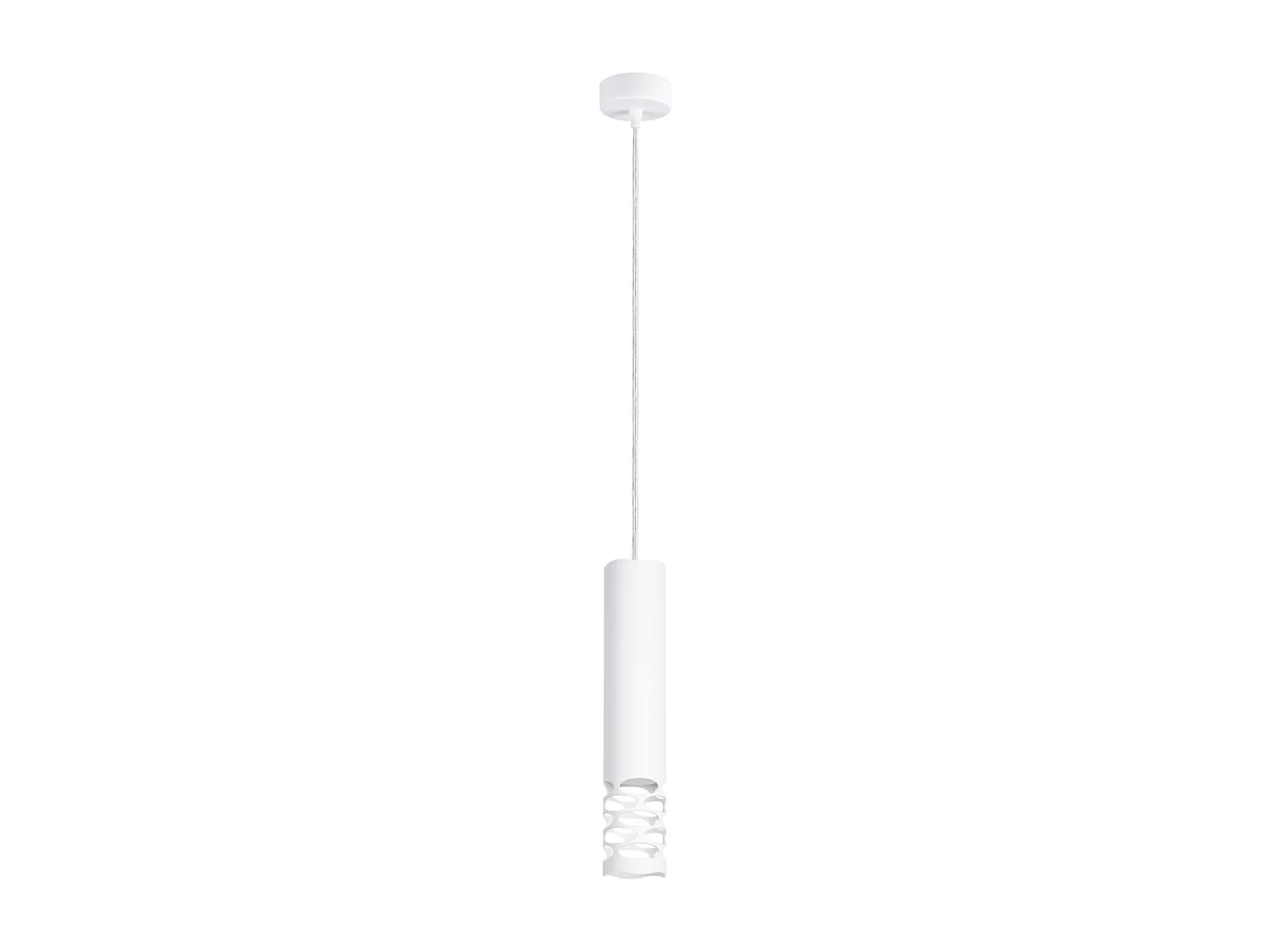 Lámpara Colgante Liro Moderno De Acero - 1 Fuentes Luminosas - L.8 X A.125 Cm - Blanco
