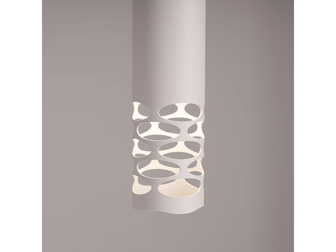 Lámpara Colgante Liro Moderno De Acero - 1 Fuentes Luminosas - L.8 X A.125 Cm - Blanco