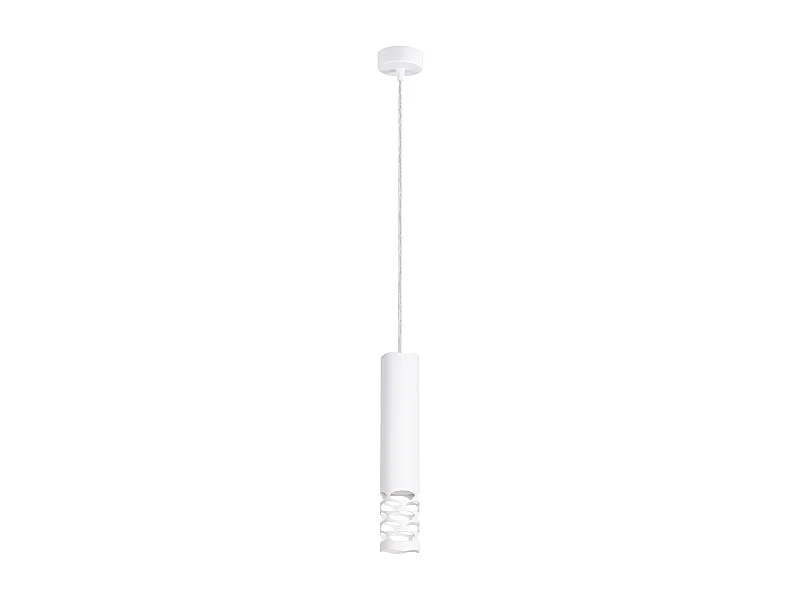 Lámpara Colgante Liro Moderno De Acero - 1 Fuentes Luminosas - L.8 X A.125 Cm - Blanco