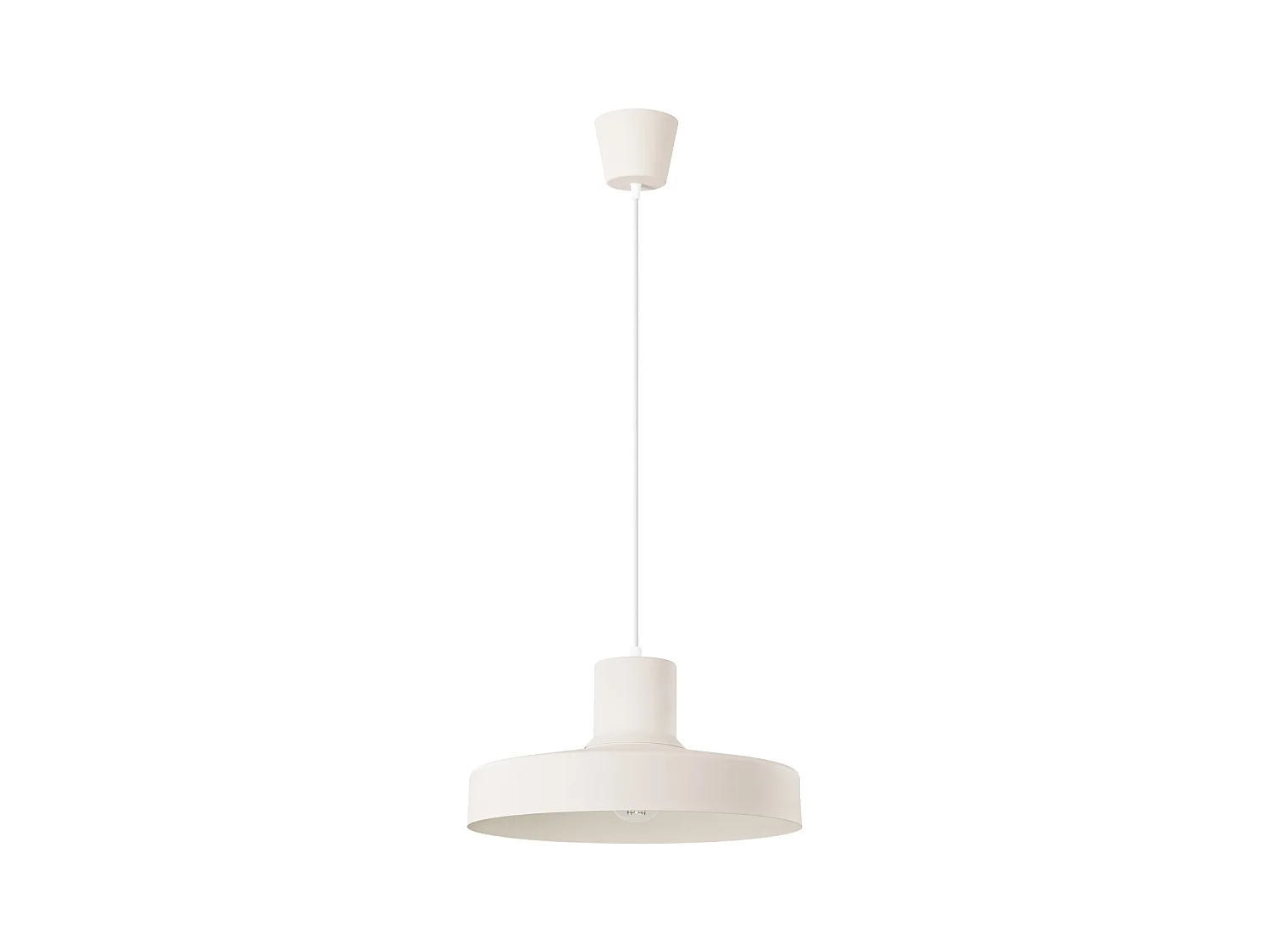 Lámpara Colgante Bilo Moderno De Acero - 1 Fuentes Luminosas - L.35 X A.120 Cm - Beige