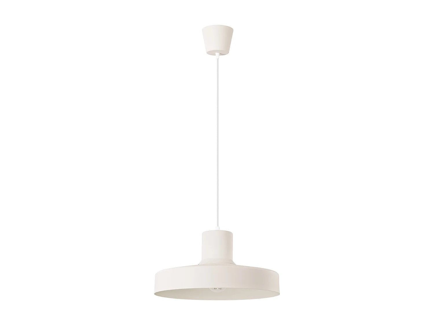 Lampe À Suspension Bilo Moderne En Acier - 1 Sources Lumineuses - L.35 X H.120 Cm - Beige