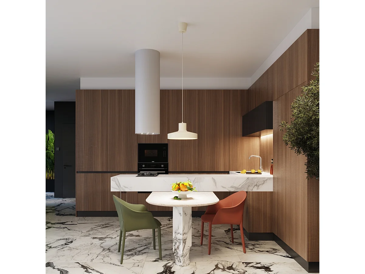 Lampe À Suspension Bilo Moderne En Acier - 1 Sources Lumineuses - L.35 X H.120 Cm - Beige