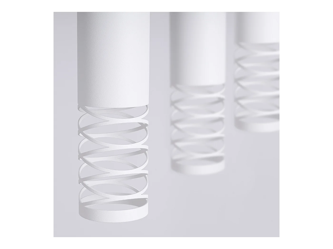 Lampe À Suspension Lami Moderne En Acier - 3 Sources Lumineuses - L.40 X H.125 Cm - Blanc