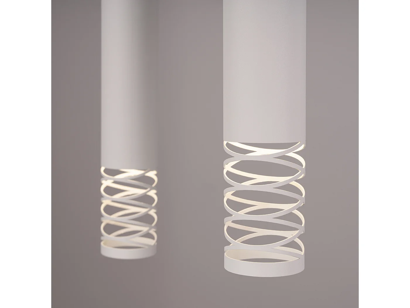 Lámpara Colgante Lami Moderno De Acero - 3 Fuentes Luminosas - L.40 X A.125 Cm - Blanco