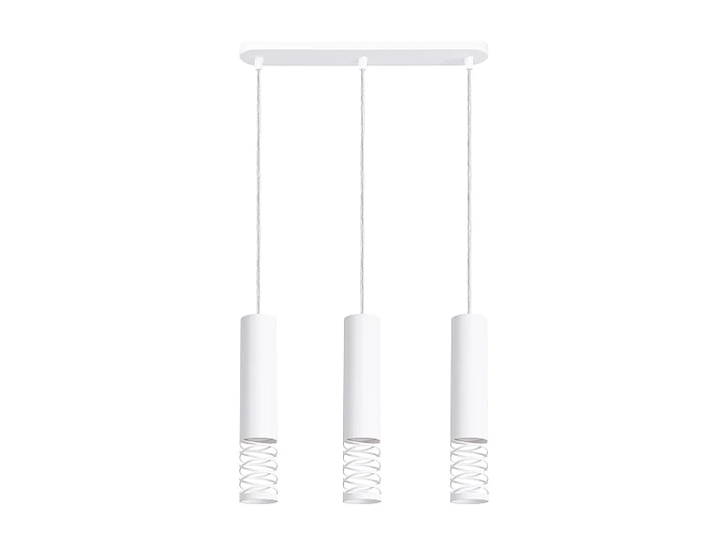 Lámpara Colgante Lami Moderno De Acero - 3 Fuentes Luminosas - L.40 X A.125 Cm - Blanco