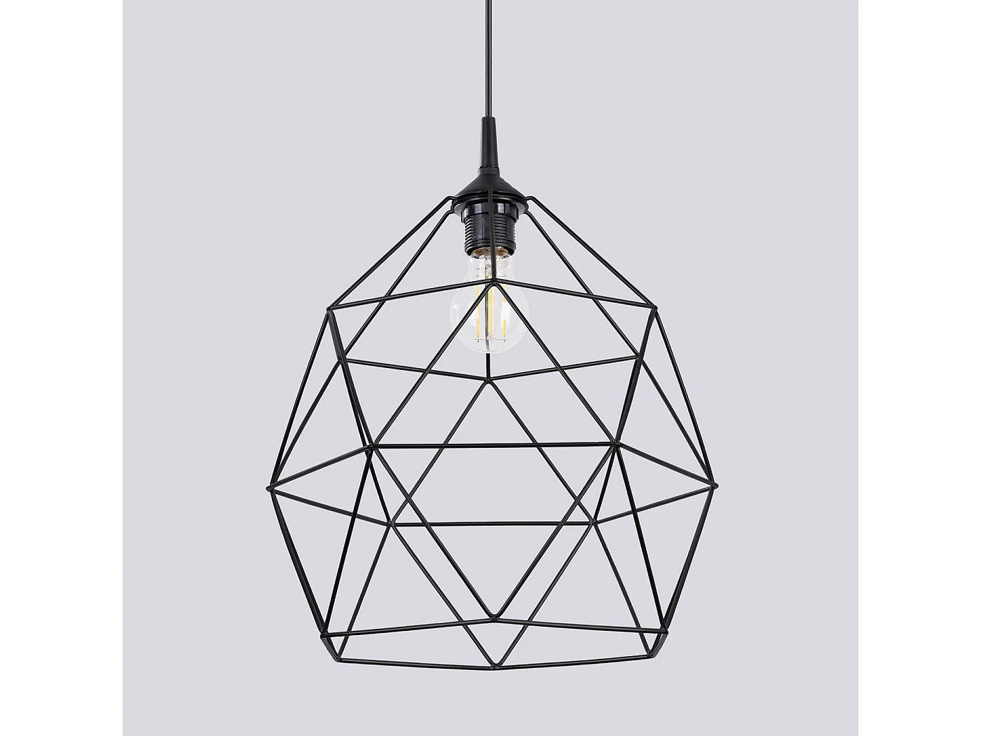 Hanglamp Triom Modern Van  - 1 Lichtbronnen - L.33 X H.100 Cm - Zwart