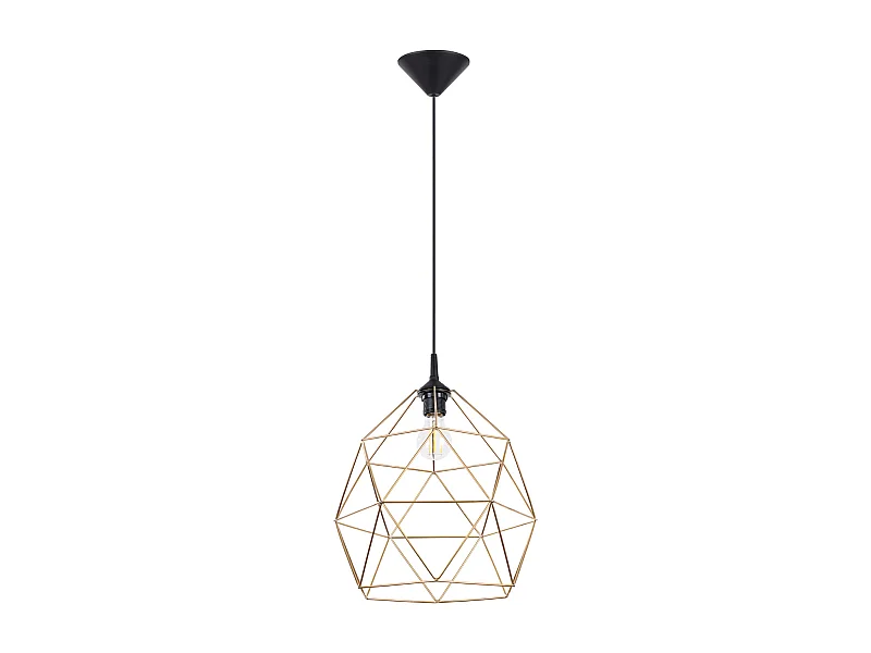 Hanglamp Triom Modern Van  - 1 Lichtbronnen - L.33 X H.100 Cm - Goud/Zwart
