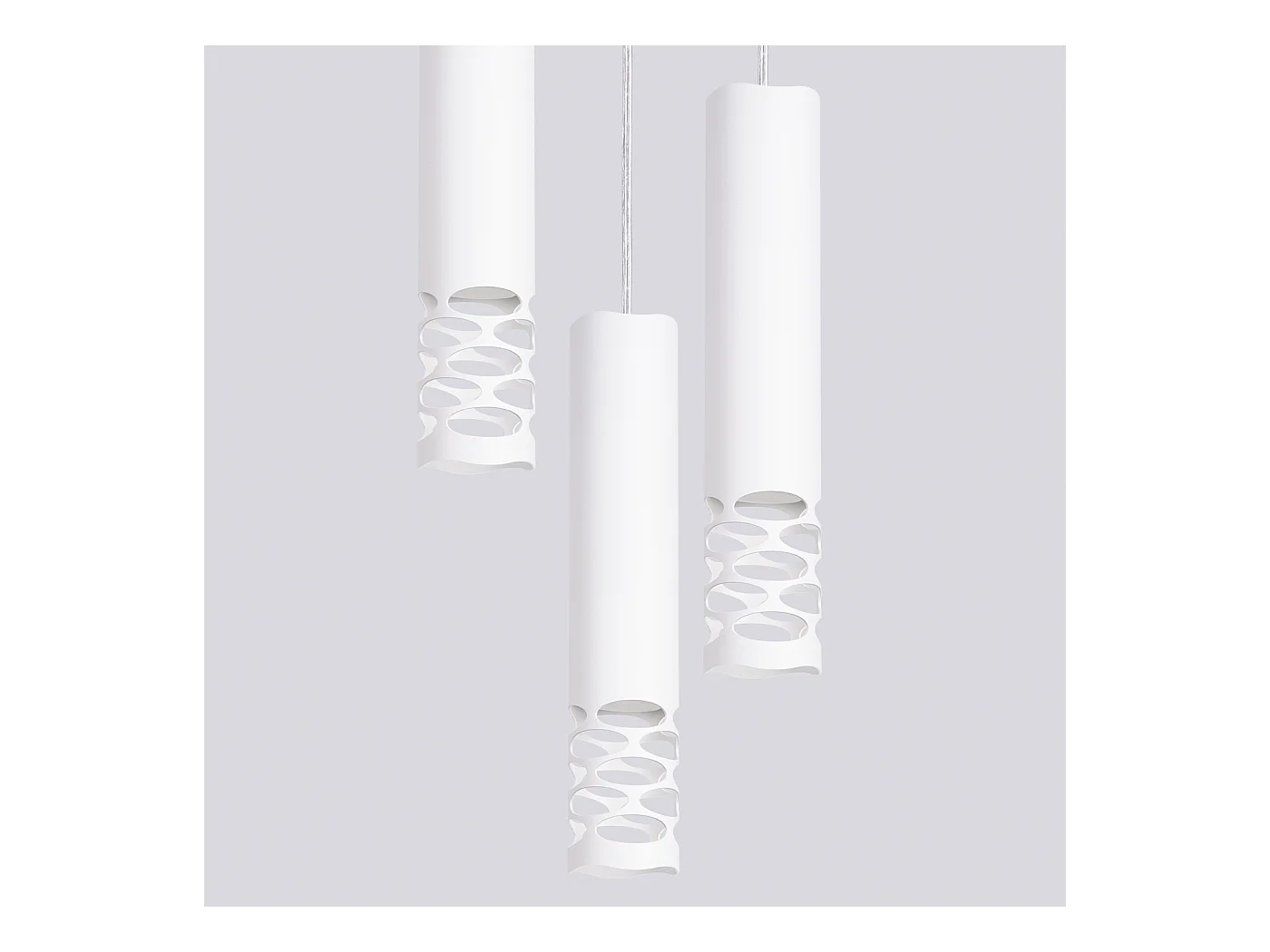 Lampe À Suspension Liro Moderne En Acier - 3 Sources Lumineuses - L.25 X H.125 Cm - Blanc
