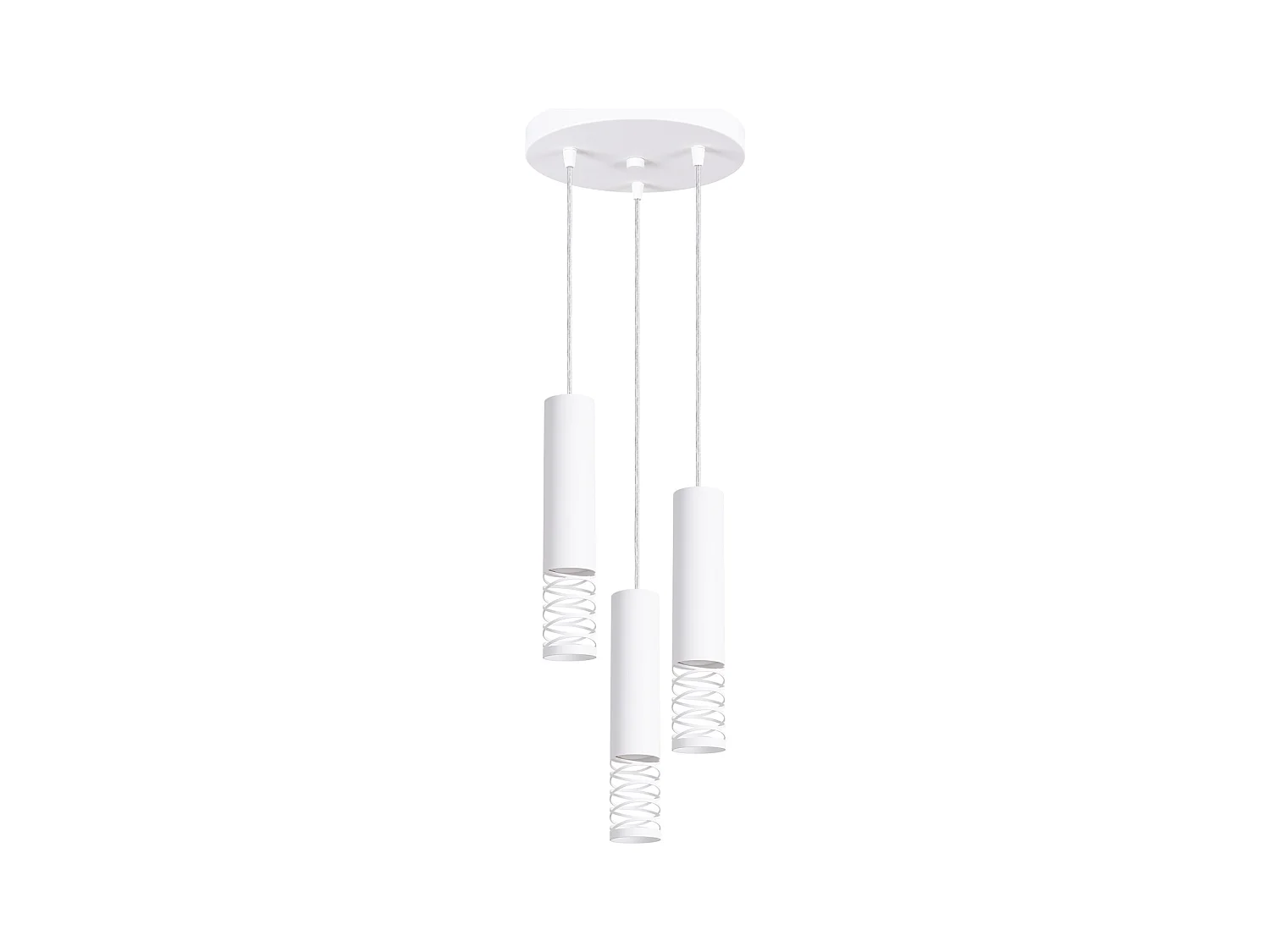 Lampe À Suspension Lami Moderne En Acier - 3 Sources Lumineuses - L.25 X H.125 Cm - Blanc