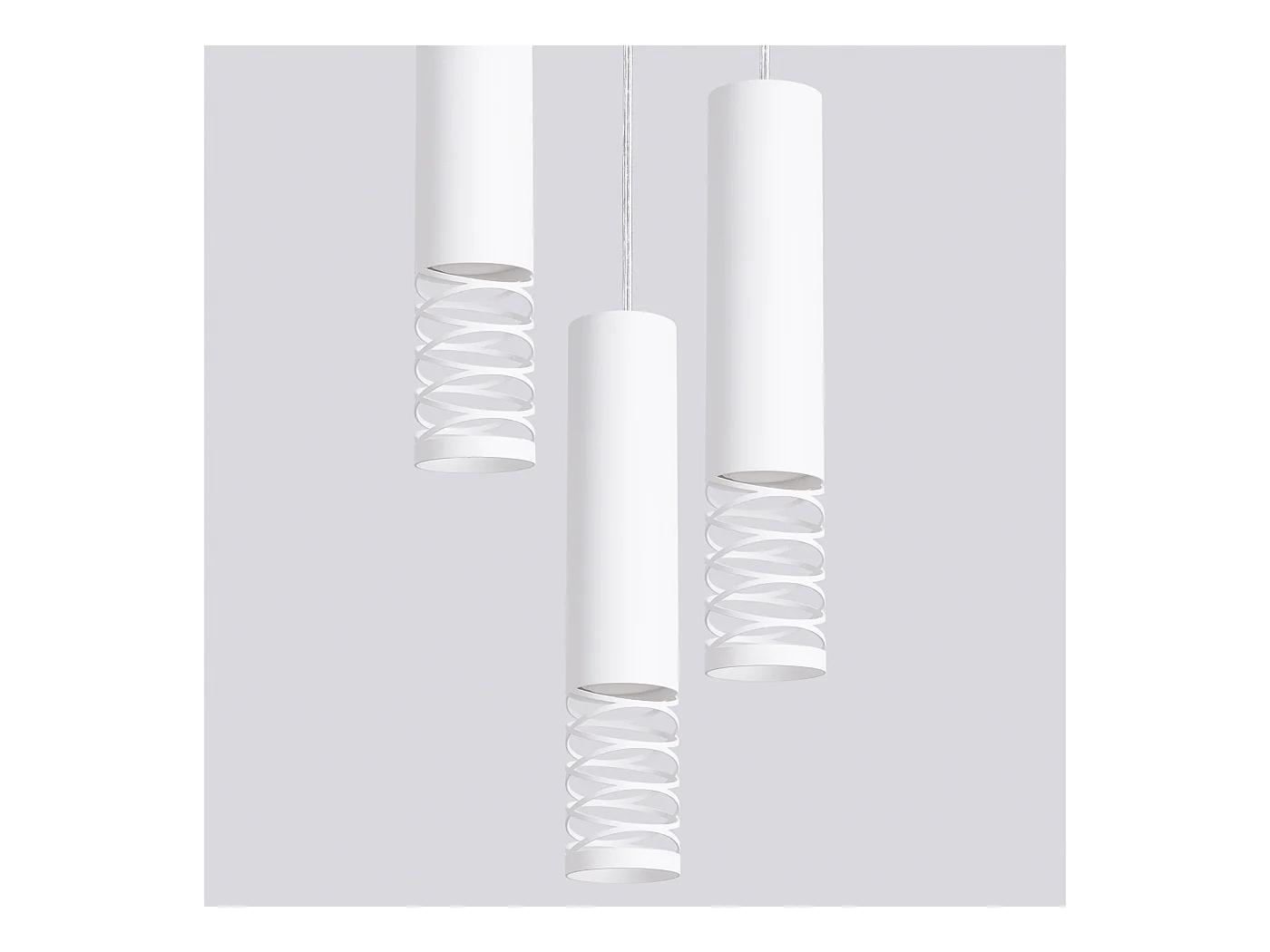 Lampe À Suspension Lami Moderne En Acier - 3 Sources Lumineuses - L.25 X H.125 Cm - Blanc