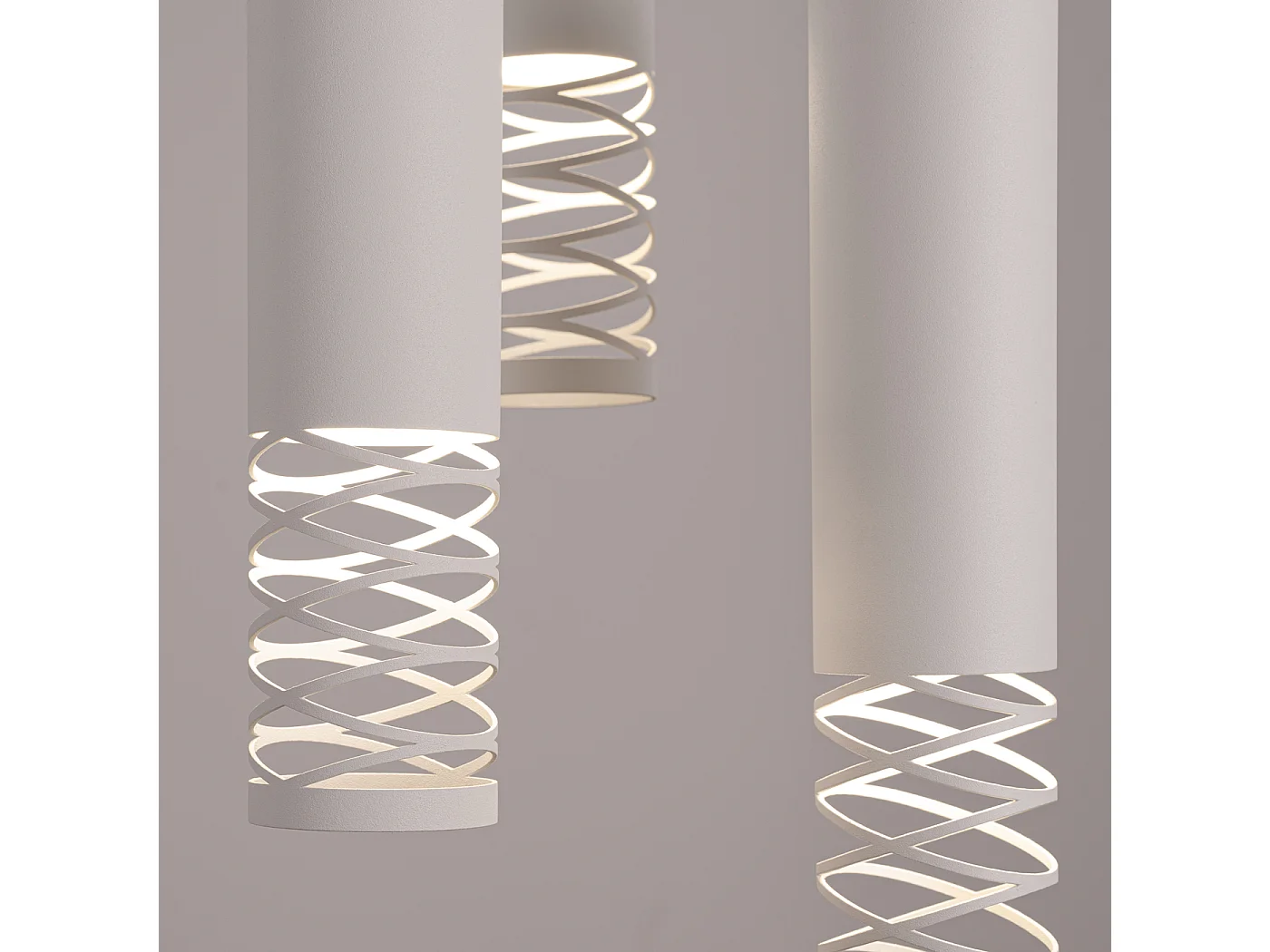 Lámpara Colgante Lami Moderno De Acero - 3 Fuentes Luminosas - L.25 X A.125 Cm - Blanco