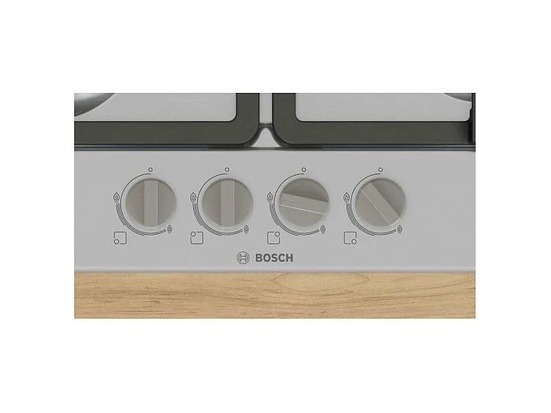 Table de cuisson a gaz - BOSCH Série 4 - 4 foyers - 52 x 58,2 x 4,5 cm - PGP6B5K90 - Inox