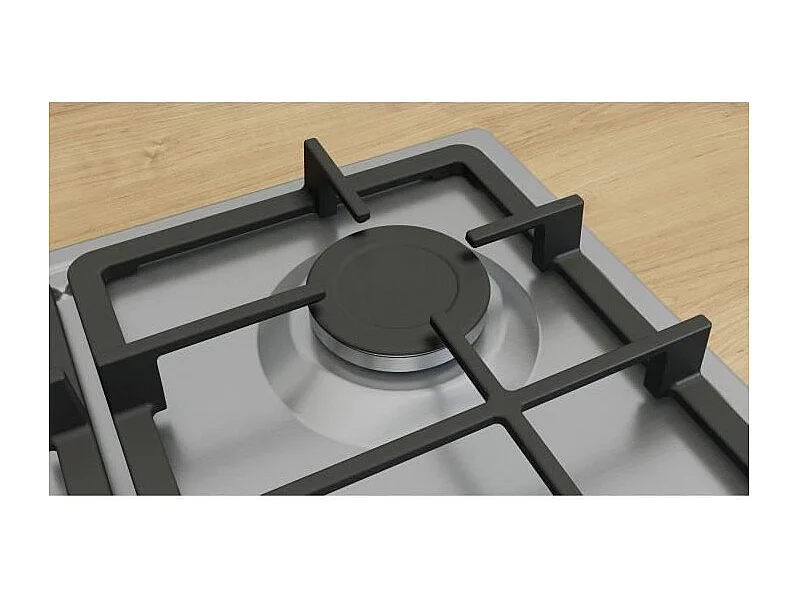 Table de cuisson a gaz - BOSCH Série 4 - 4 foyers - 52 x 58,2 x 4,5 cm - PGP6B5K90 - Inox