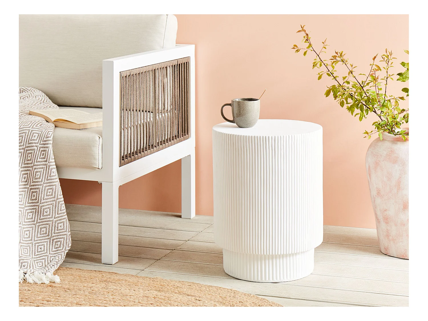 Mesa auxiliar BICCARI Blanco