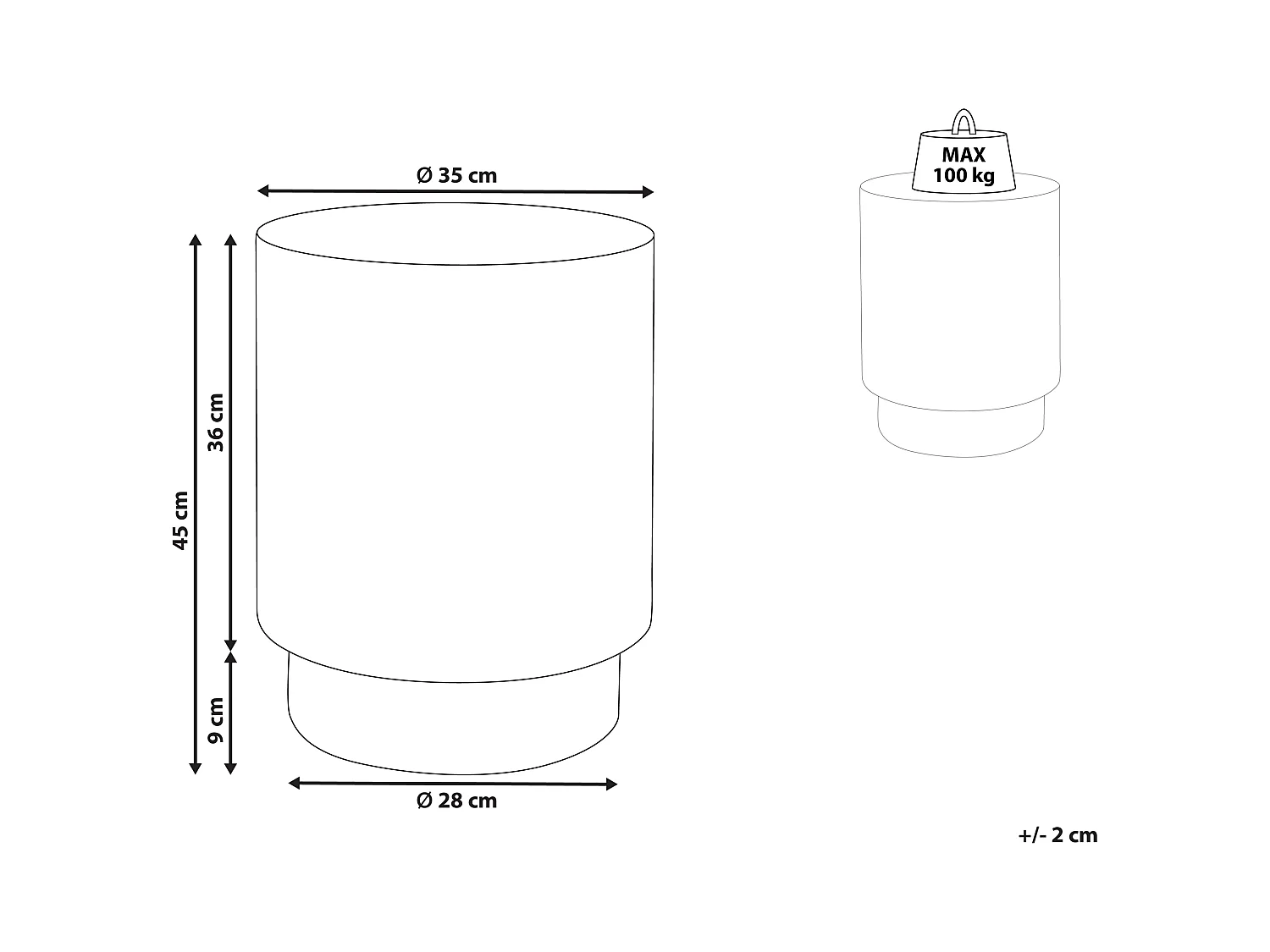 Mesa auxiliar BICCARI Blanco