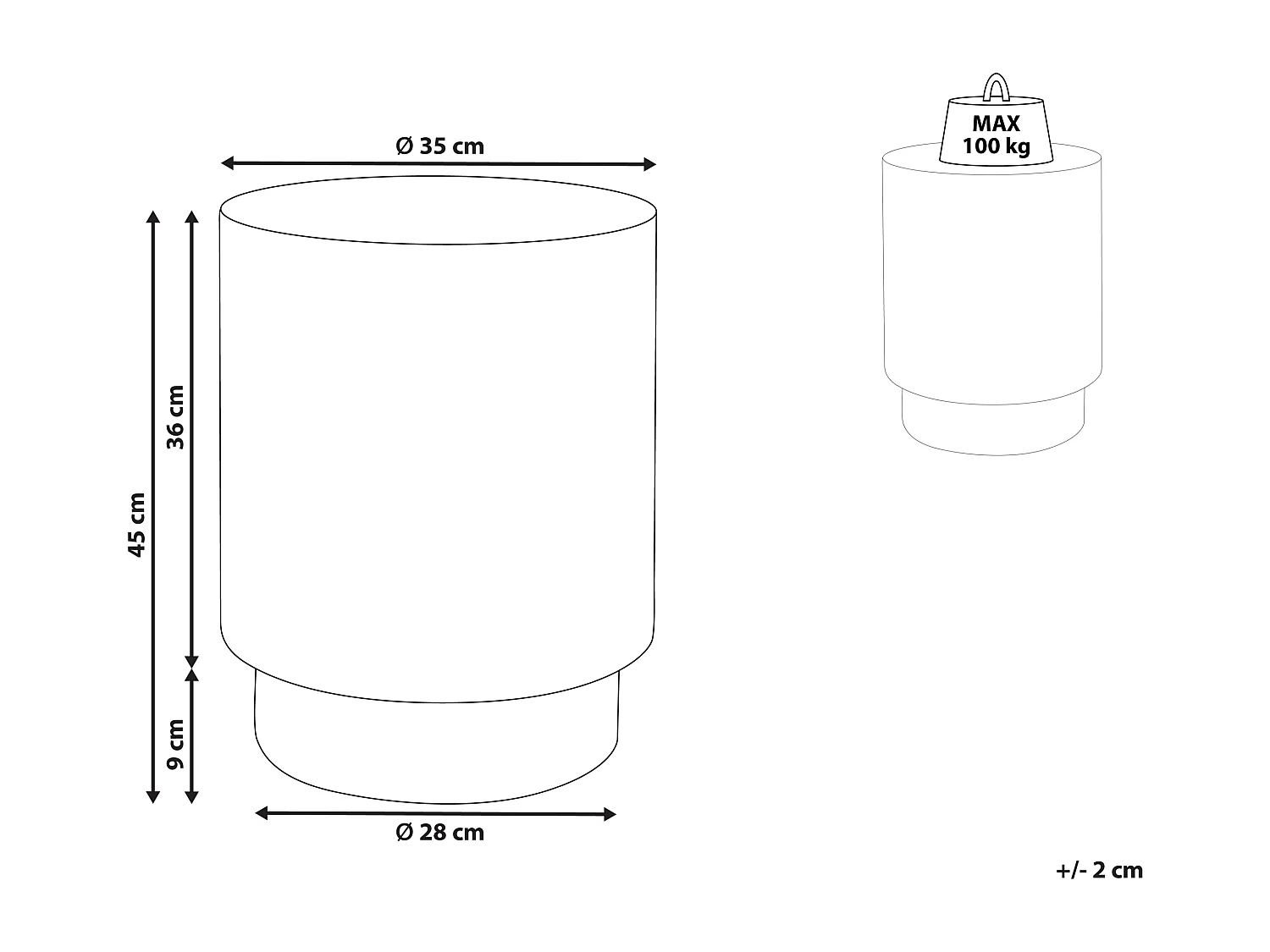 Table d'appoint BICCARI Blanc