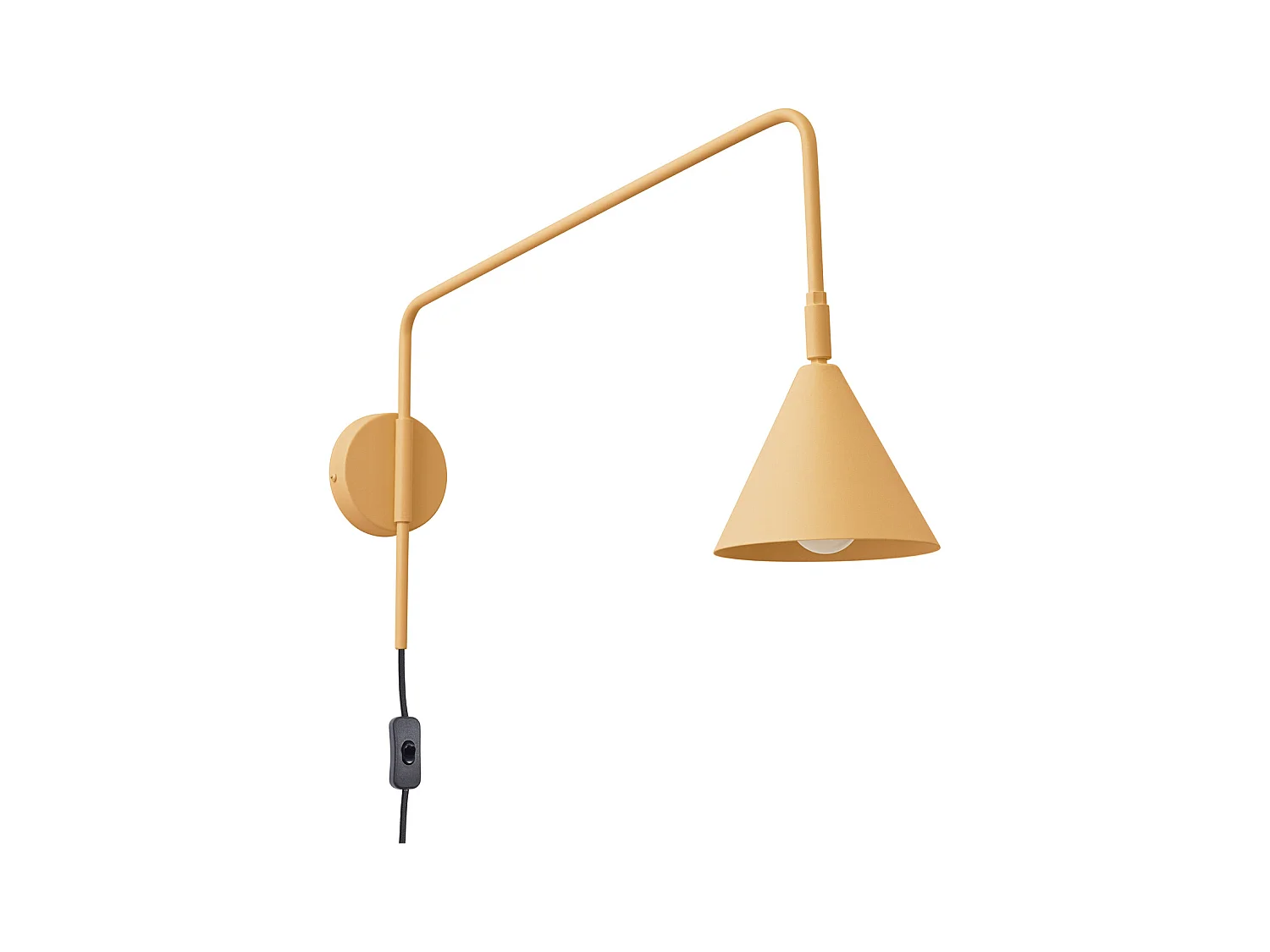 Applique Nox Moderne En Acier - 1 Sources Lumineuses - L.14 X H.30 Cm - Or/Noir