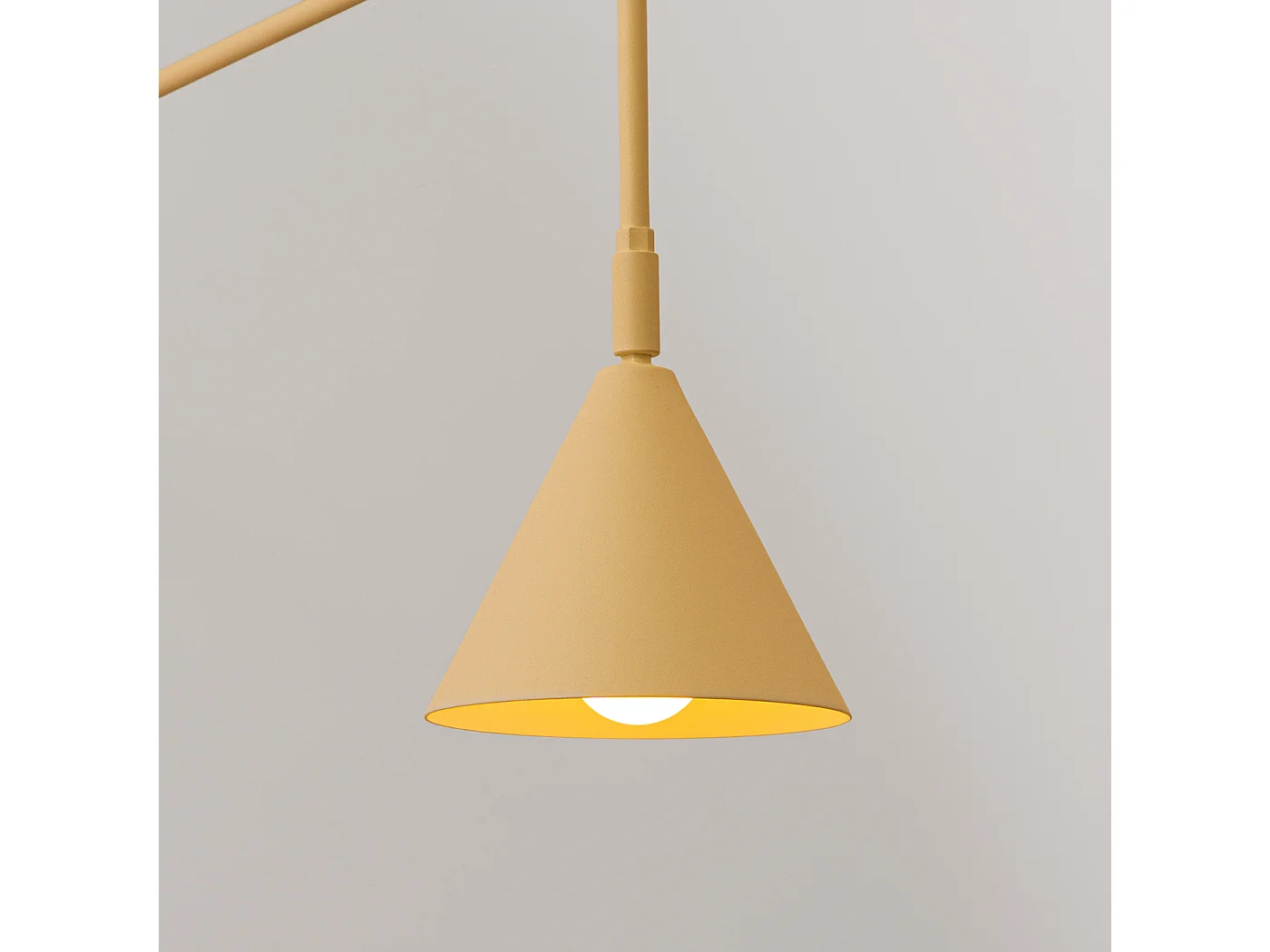 Candeeiro De Parede Nox Moderno, Aço - 1 Lichtbronnen - L.14 X H.30 Cm - Ouro/Preto