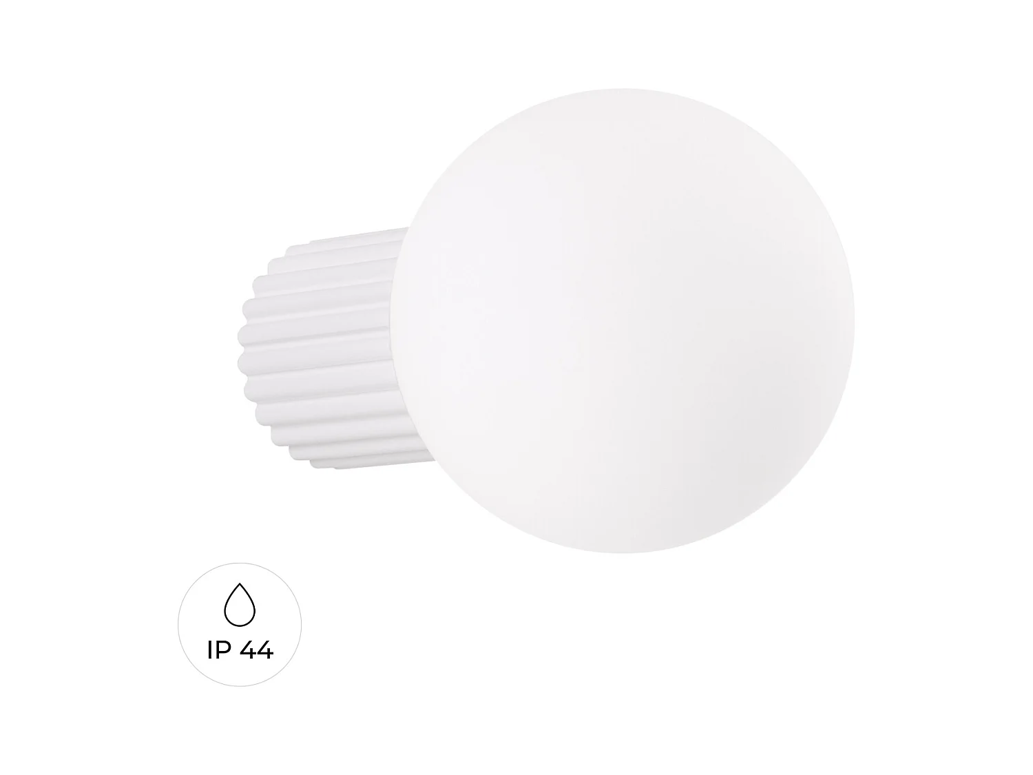 Applique Halo Moderne En Aluminium/Verre - 1 Sources Lumineuses - L.12 X H.12 Cm - Blanc