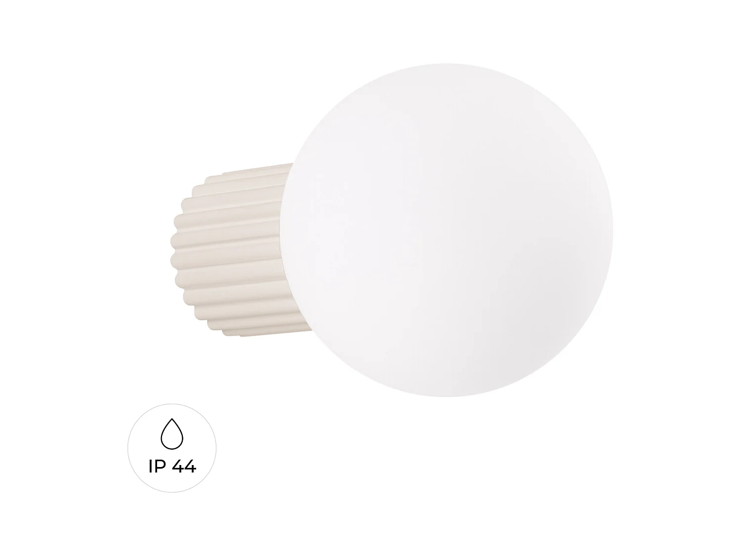 Applique Halo Moderne En Aluminium/Verre - 1 Sources Lumineuses - L.12 X H.12 Cm - Beige