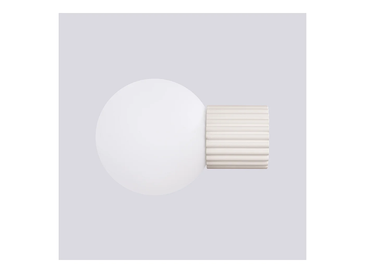 Applique Halo Moderne En Aluminium/Verre - 1 Sources Lumineuses - L.12 X H.12 Cm - Beige